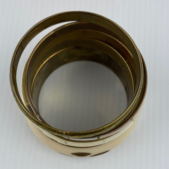 Brass Bangle Bracelet Set Mixed - Picture 3 of 11